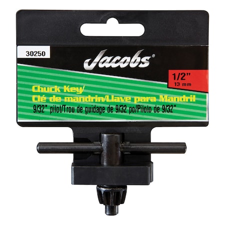 Jacobs Jacobs 1/2 in. X 9/32 in. KK Chuck Key T-Handle Steel 1 pc 30250